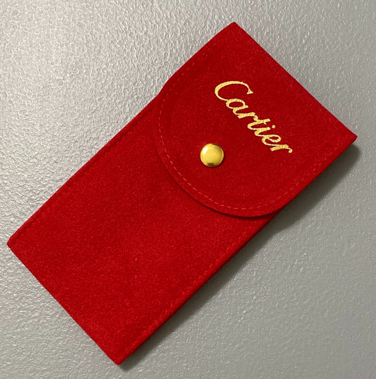 CARTIER RED POUCH/ TRAVEL POUCH/SERVICE POUCH WITH INSERT FAST SHIPPING USA