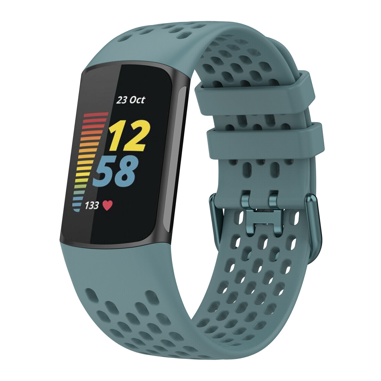 For Fitbit Charge 5/ Charge 6 Silicone Sports Replacement Breathable Band Strap