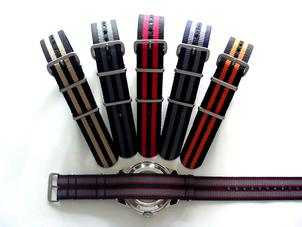 18mm NATO G10 Premium nylon watch band strap RAF Stitch Bond IW SUISSE 20 22 24