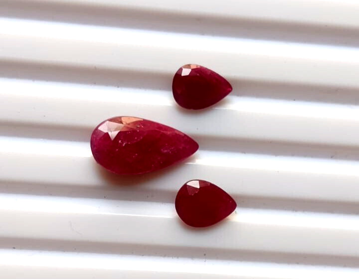 4.50-Cts Natural Ruby Loose Gemstone 3-Pc Set Size 5 X 7 – 8 X 11 MM Approx.