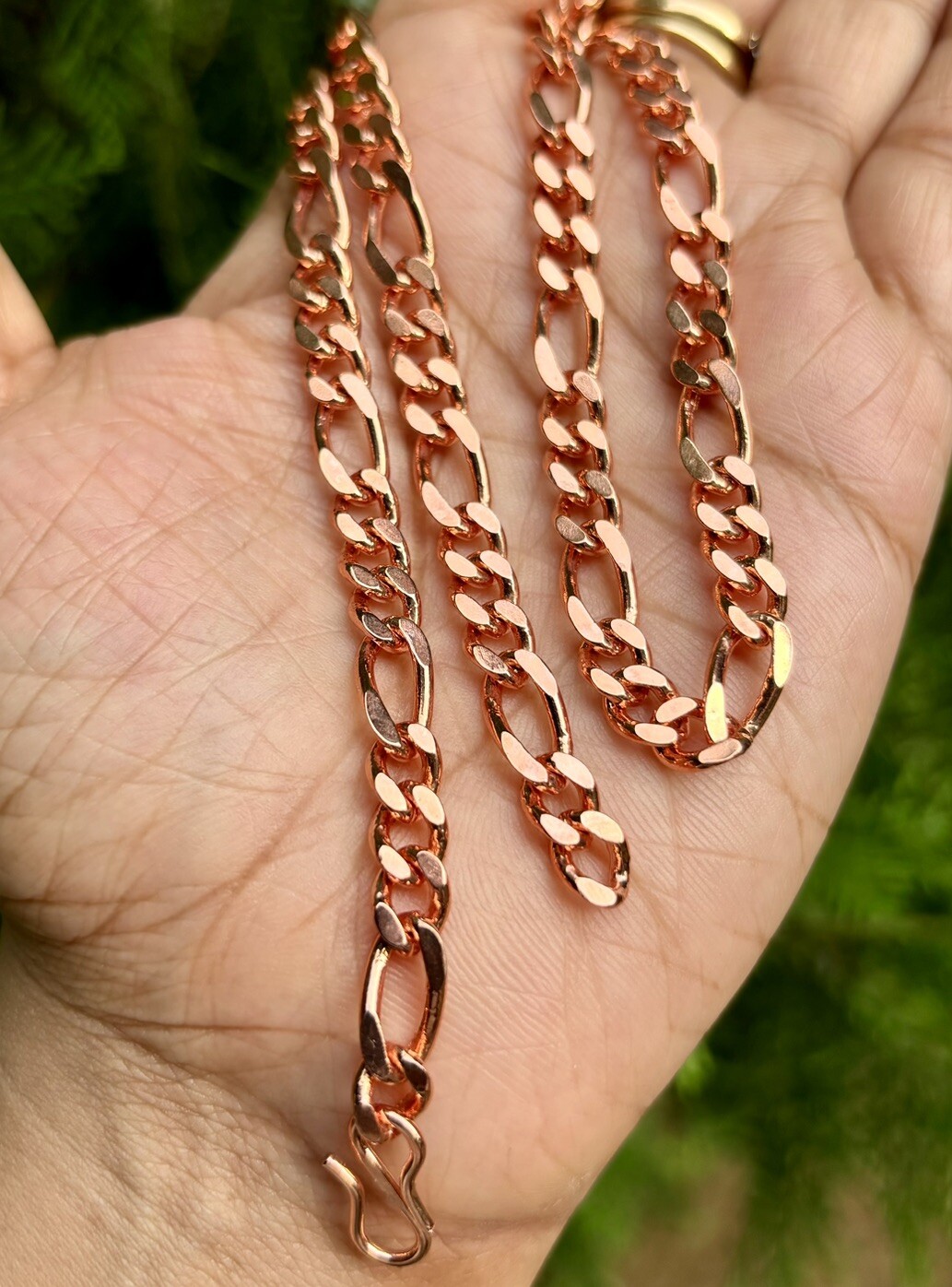 18 inch Pure Copper FIGARO Chain Necklace, Healing Copper Jewelry, Spiritual