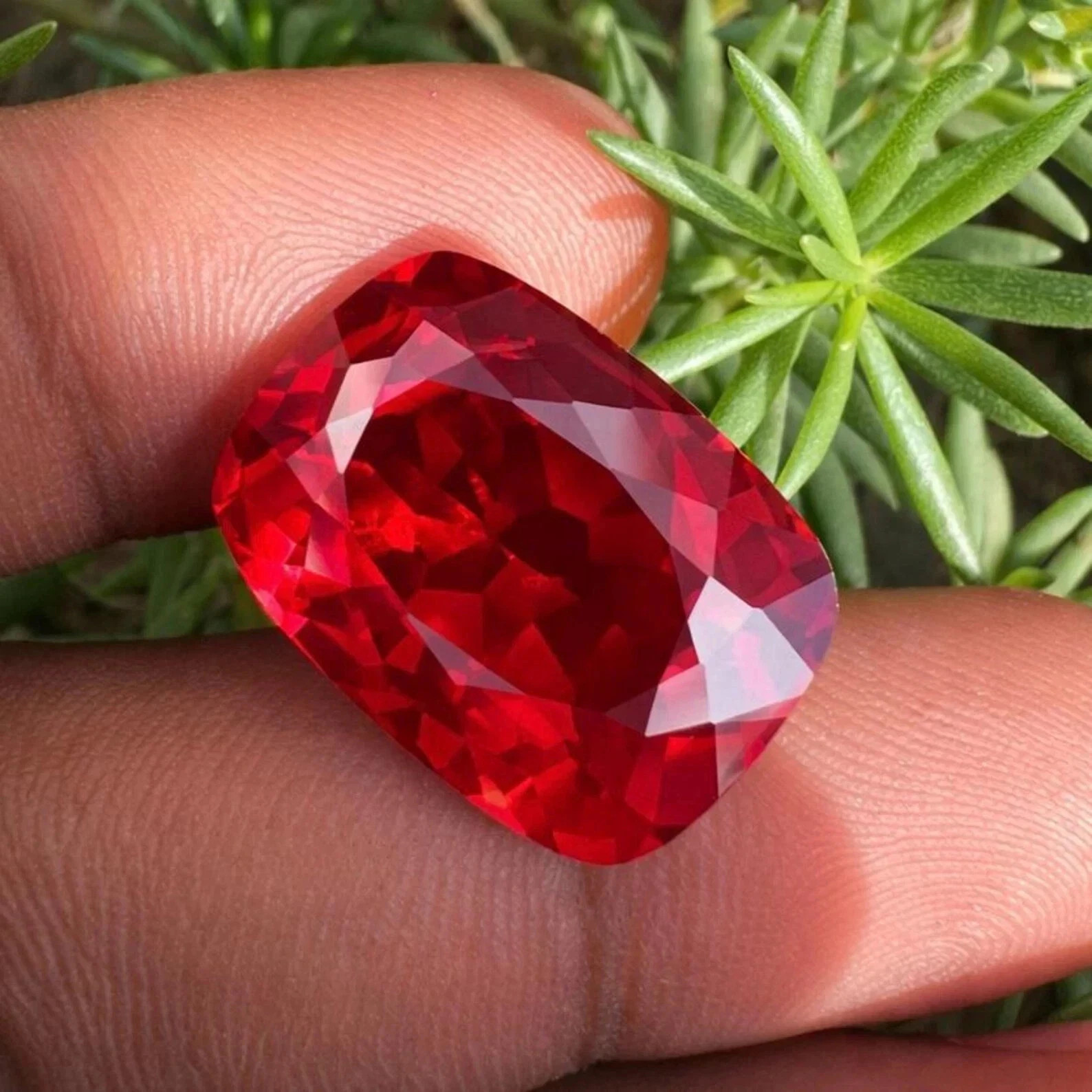 Flawless 12 Ct Natural Cushion Cut Burmese Red Ruby Certified Loose Gemstone