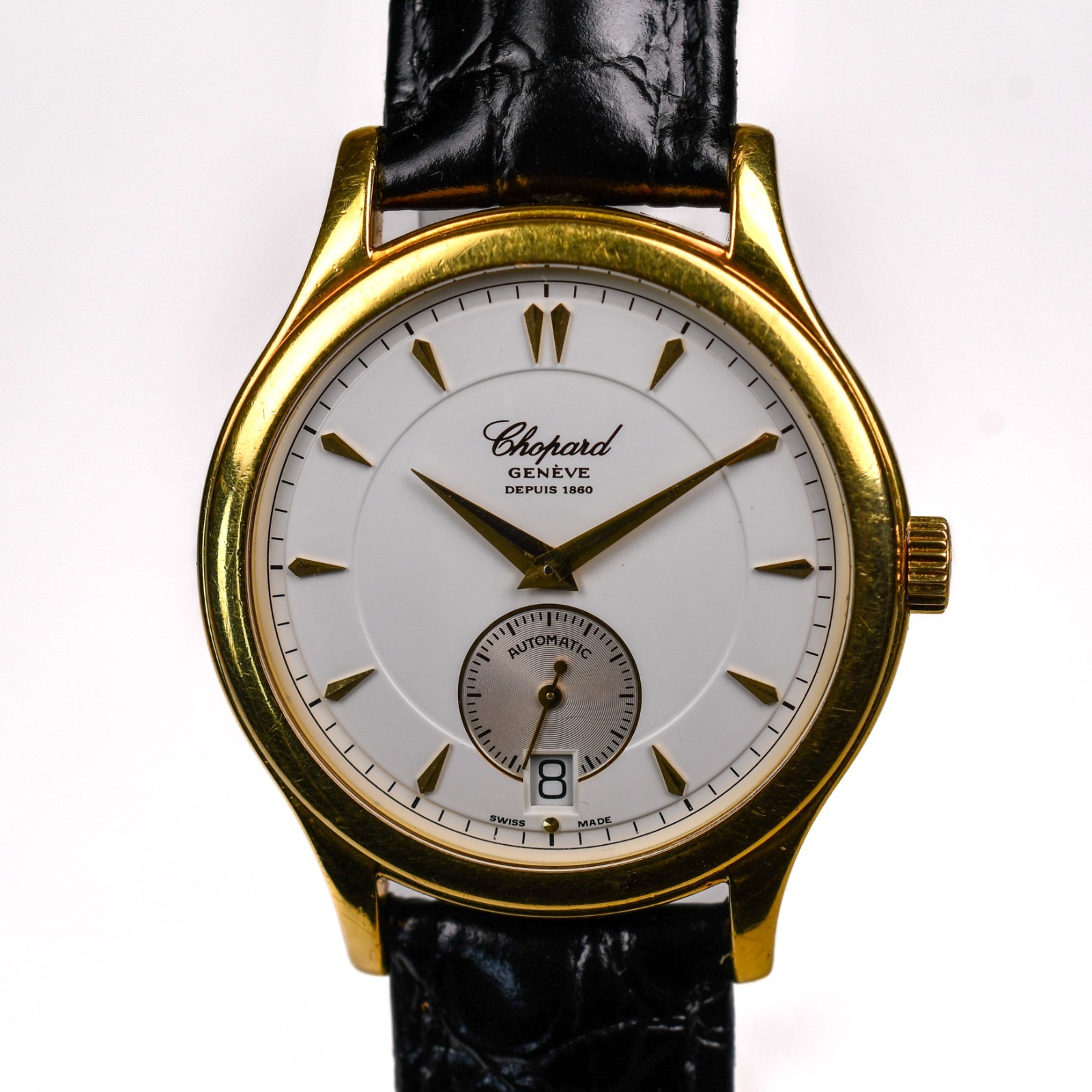 Chopard 16/1860 36mm 1998 Caliber 3.96 18k Yellow Gold Full Set Double Back Auto