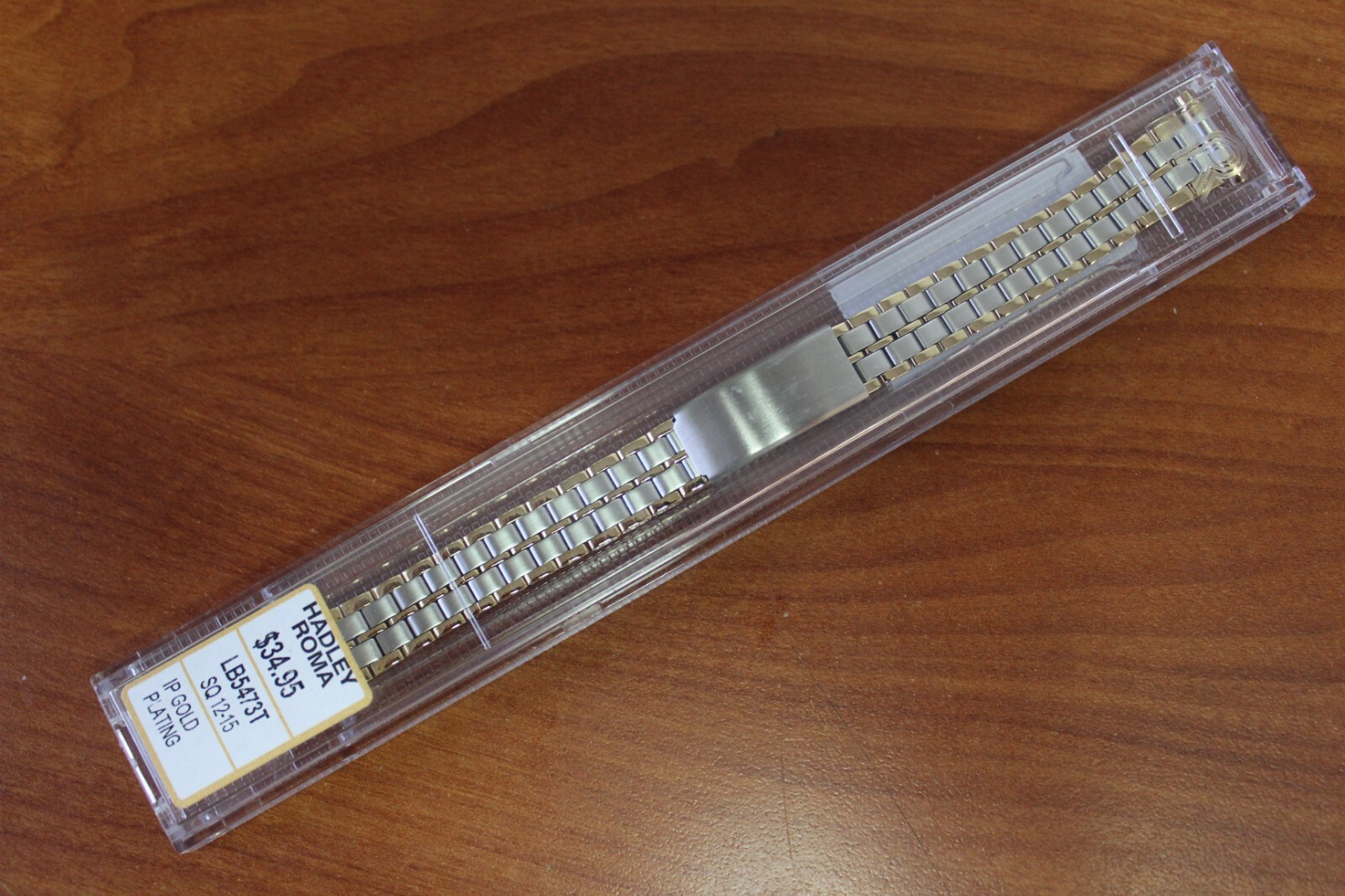 Hadley Roma LB5473T 12-15mm Two Tone Gold Stainless Watch Link Band Bracelet 035