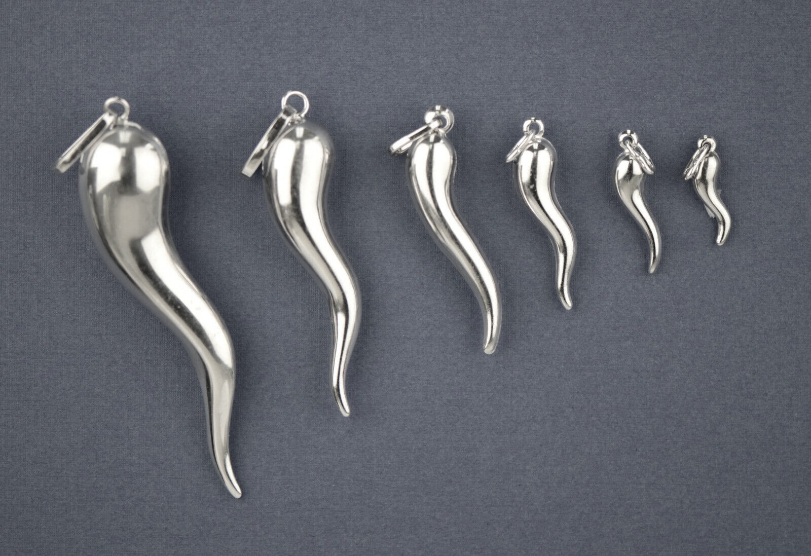 Horn Italian Sterling Silver Pendant 925