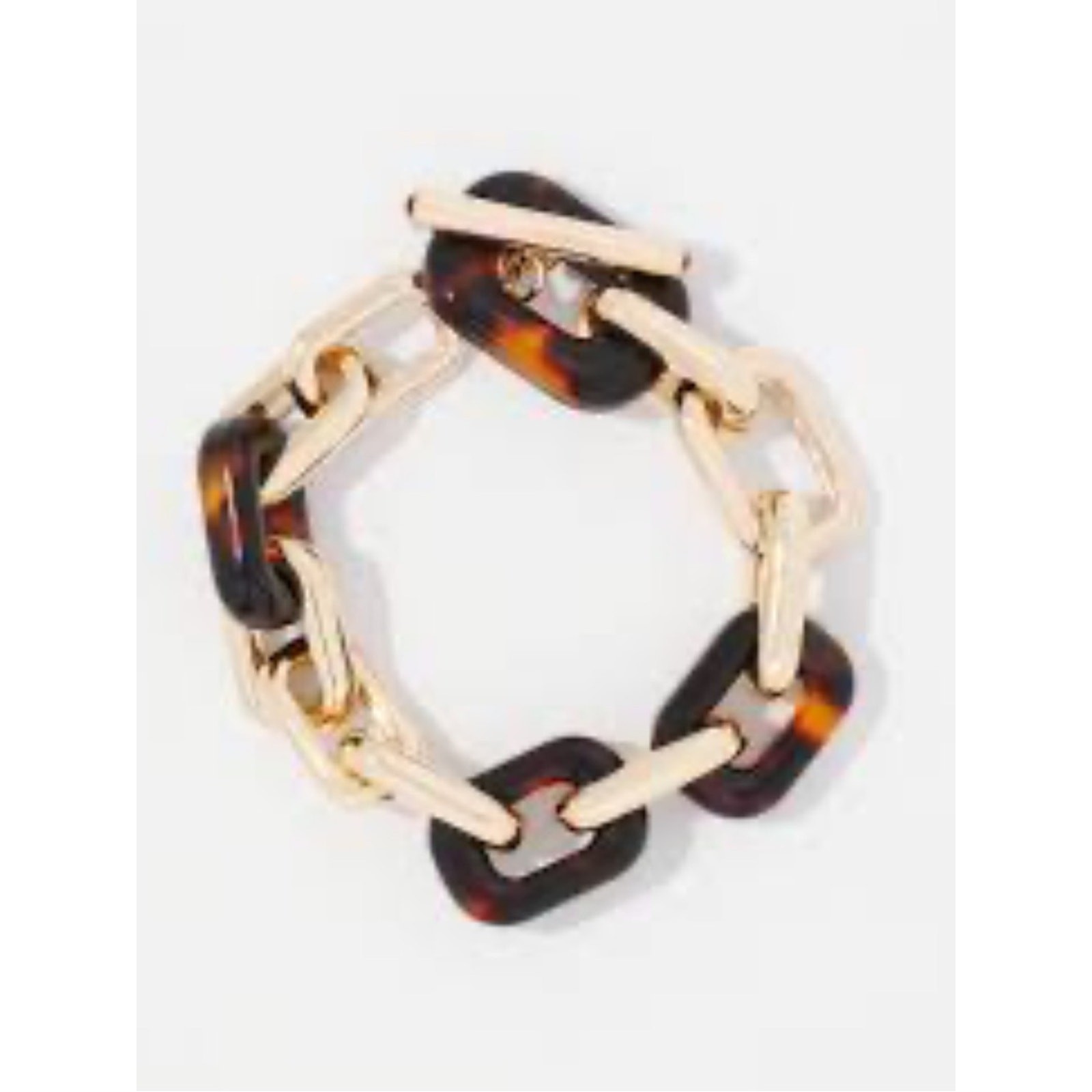 White House Black Market Gold Link Tortoise Shell Bracelet