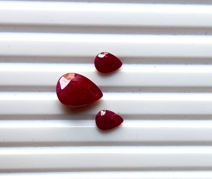 4.50-Cts Natural Ruby Loose Gemstone 3-Pc Set Size 5 X 7 – 8 X 11 MM Approx.