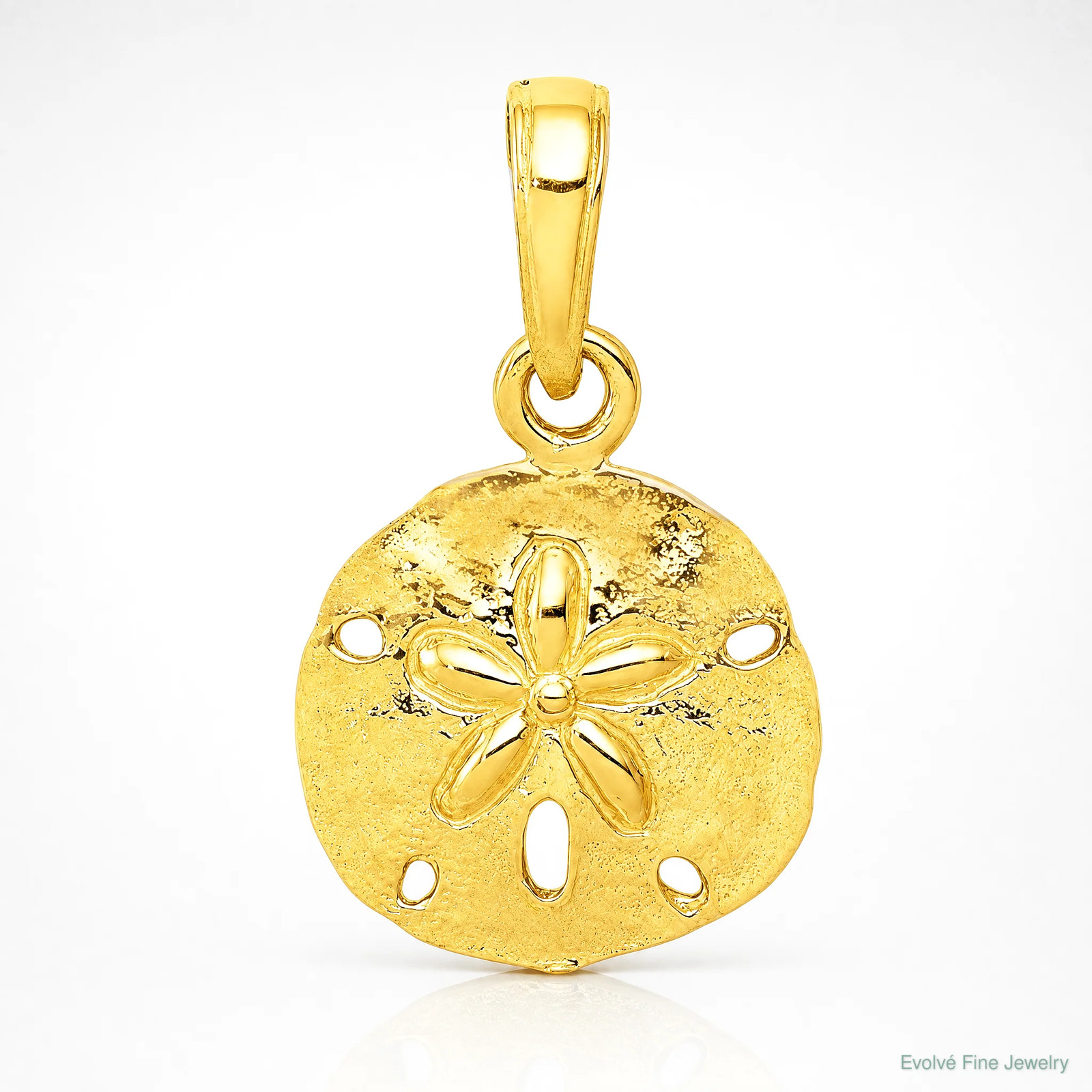 10K / 14K Yellow Gold Sand Dollar Pendant