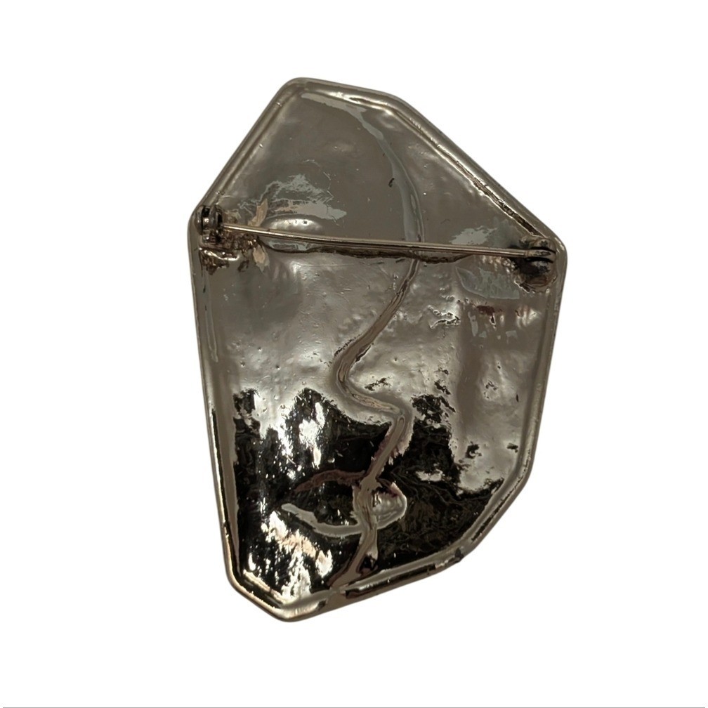 Abstract Face Brooch