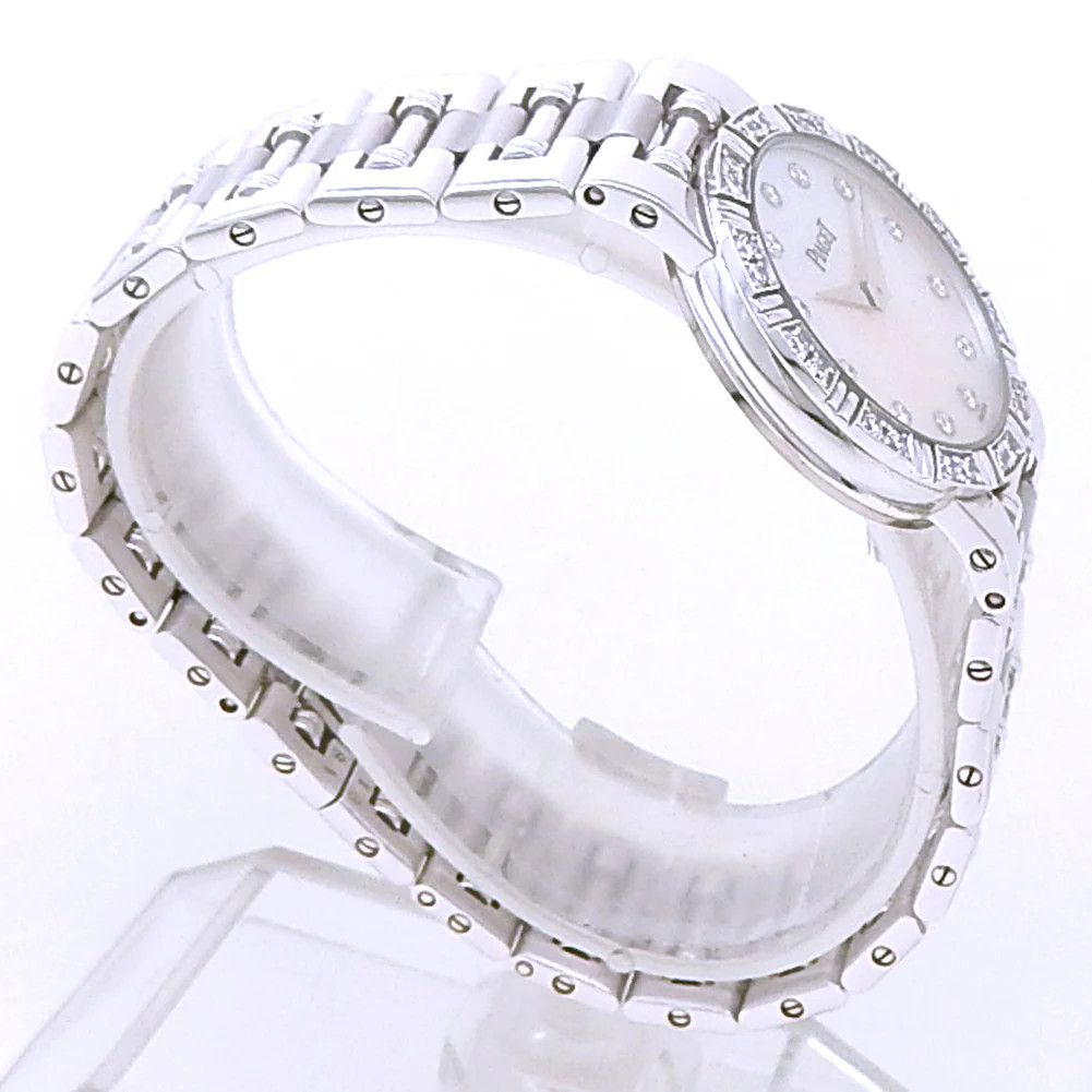 Piaget Mini Dancer 18k White Gold Diamonds Mother of Pearl Ladies Watch P10215