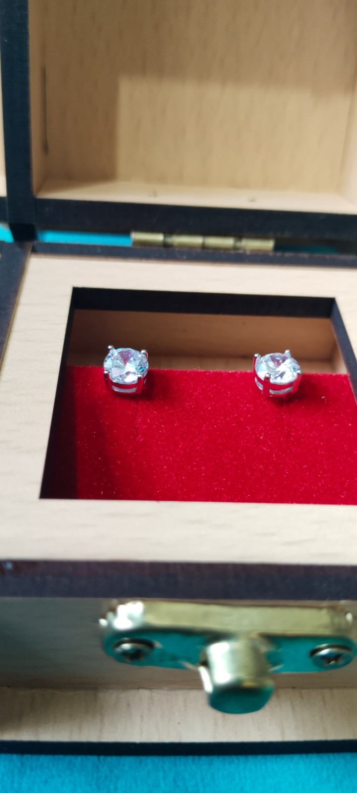 14k SOLID WHITE Gold! 3/4CTTW CT REAL GENUINE Diamond Stud Earrings PAIR