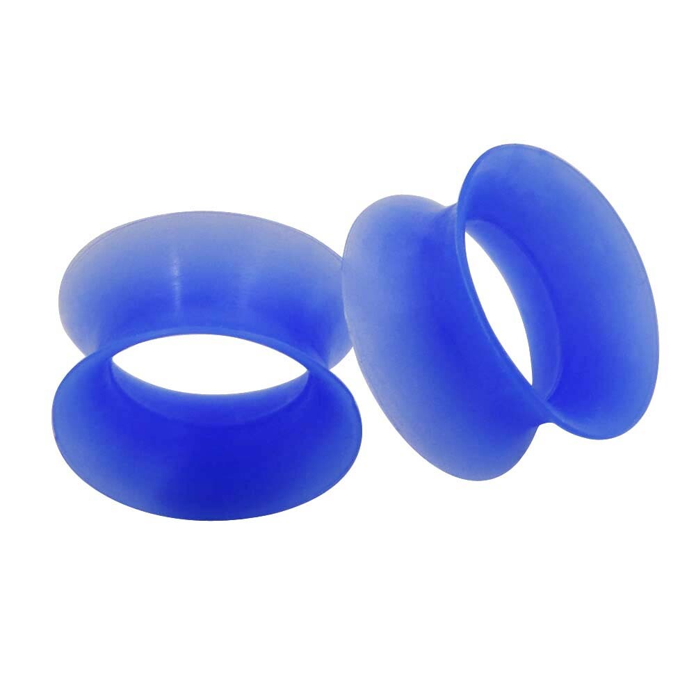 1Pair Silicone Soft Ear Tunnels Plugs Gauges Earskin Earlets Expander 2g-3/4″