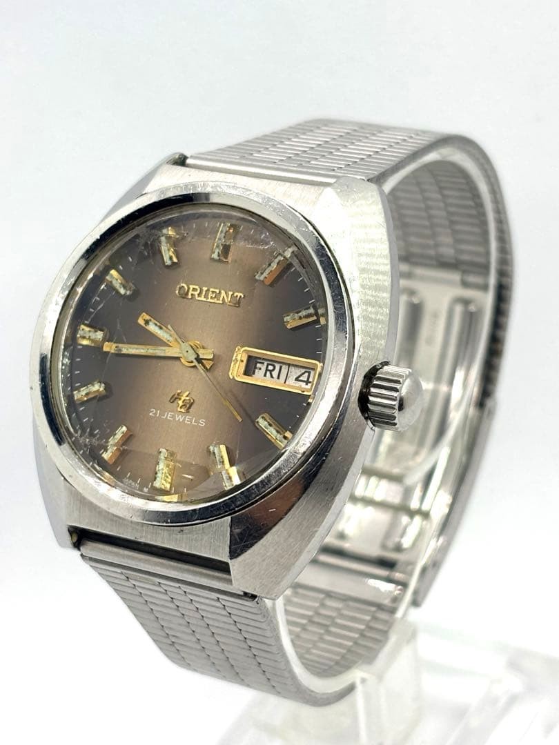 Working Item ORIENT Automatic Self Winding Wristwatch Brown Color