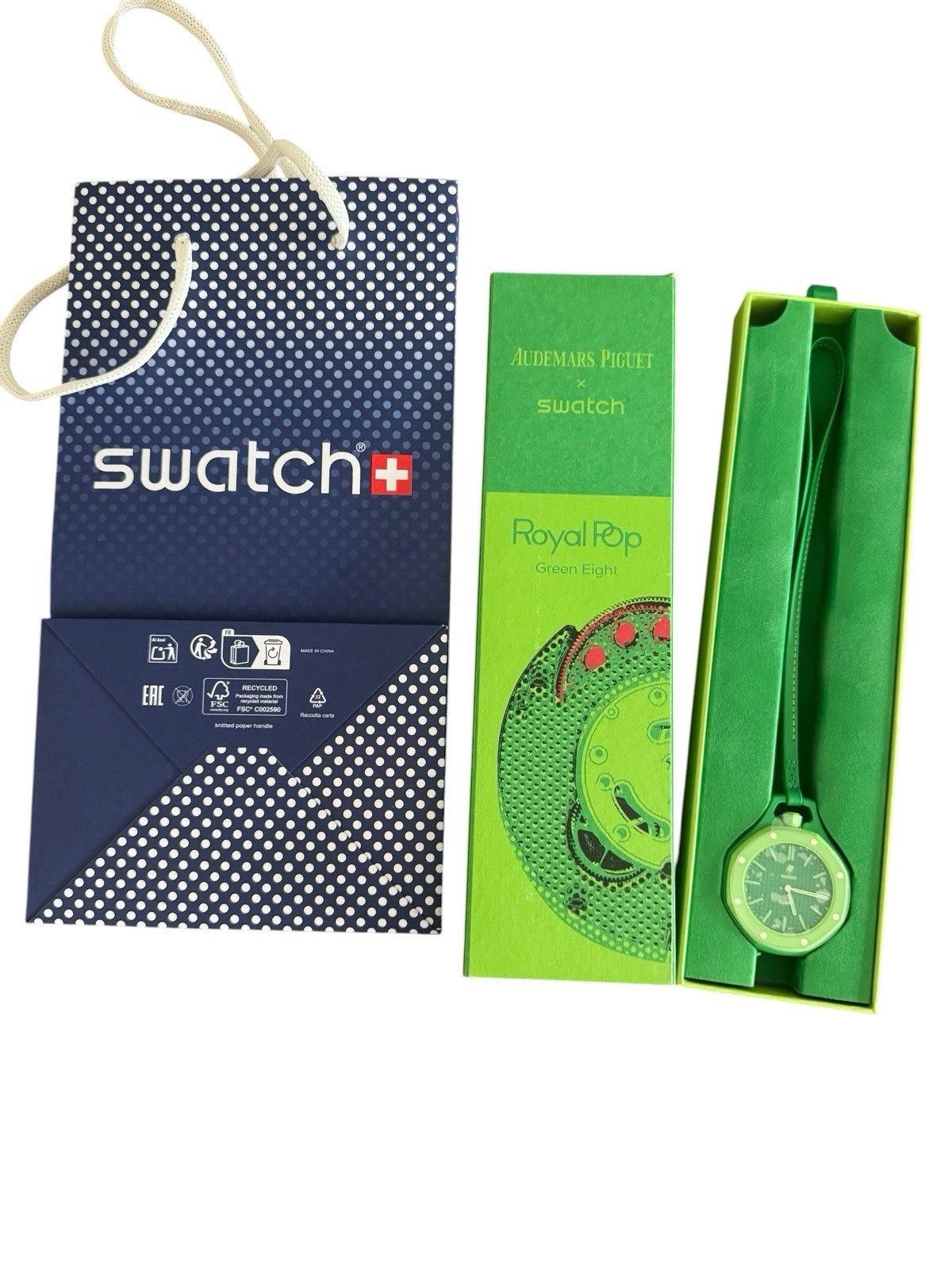 Authentic New Swatch x Audemars Piguet AP Bioceramic Royal Pop Green In Hand