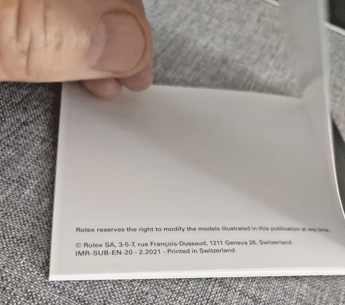 ROLEX SUBMARINER BOOKLETS FOR THE 41MM MODELS. SOLD FROM 2020 TO NOW.