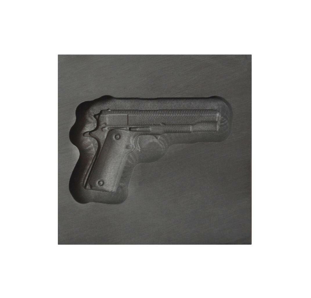 Medium Gun 3D Graphite Ingot Mold Silver Gold Copper Aluminum Tin Metal Casting