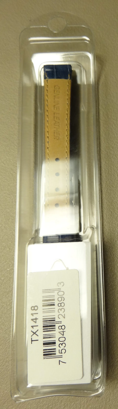 New 12mm Regular Womens Genuine Leather Blue Crocodile Grain Watch Band