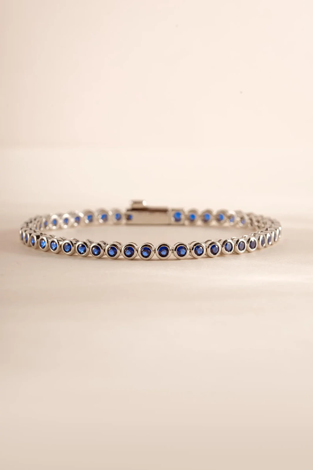 5 Ct Round Simulated Sapphire 925 Yellow Sterling Silver Women’s Tennis Bracelet