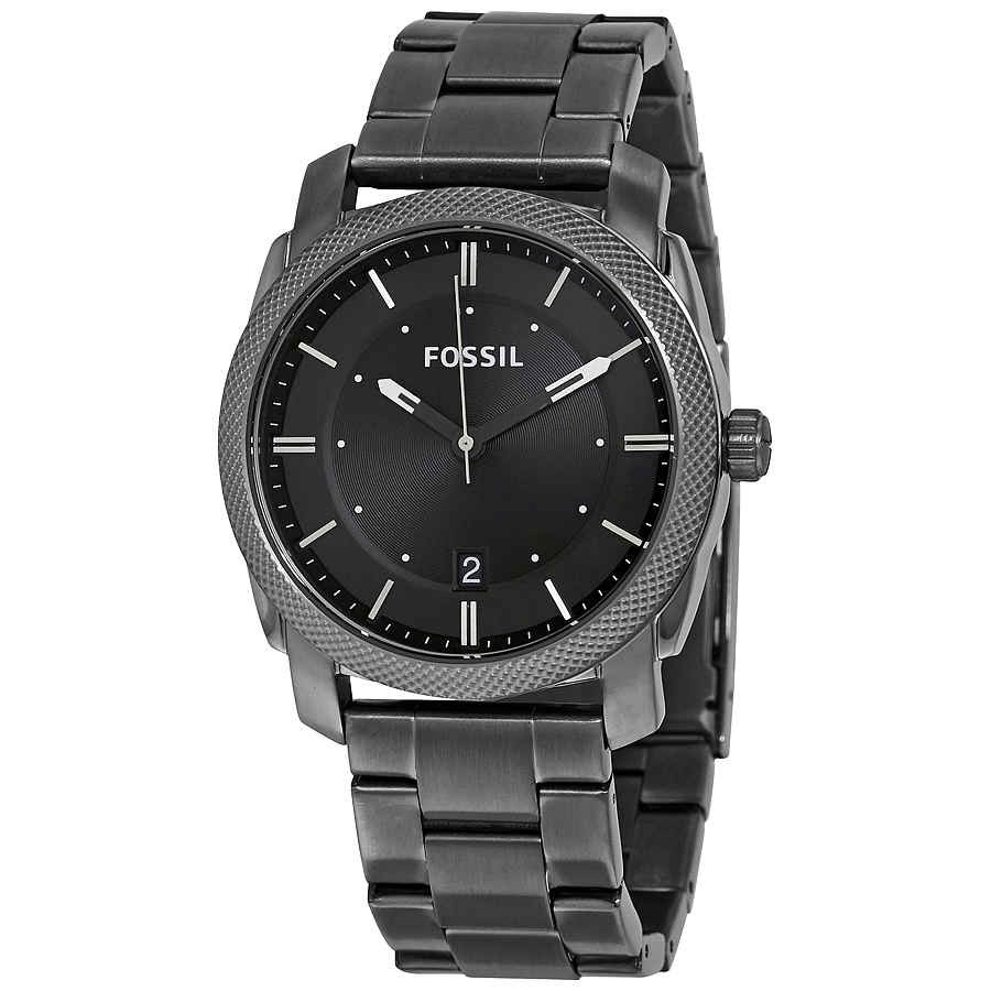 Fossil Machine Black Dial Smoke Ion-plated Men’s Watch FS4774