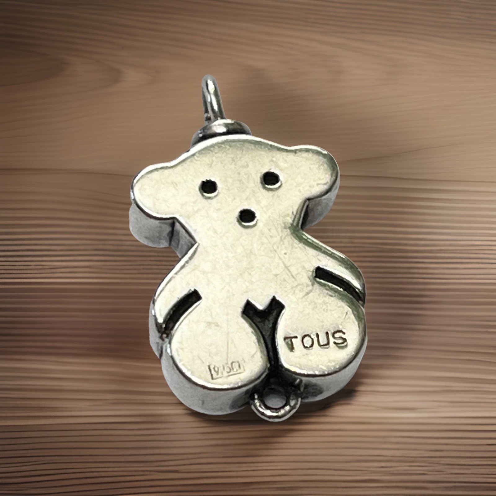 TOUS Sweet Dolls collection Sterling Silver Pendant Charm Connector moving eyes