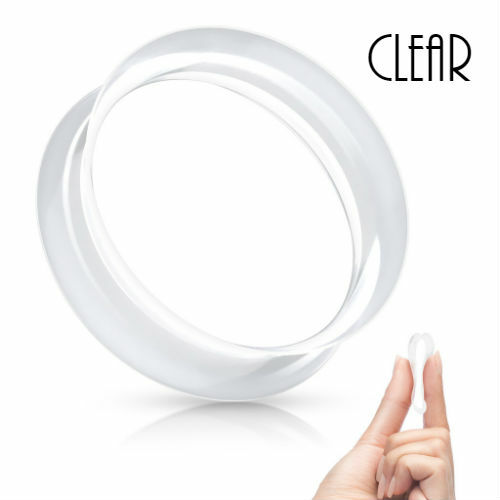 PAIR-ULTRA THIN SKINS TUNNELS-Silicone Ear Skins-Ear Gauges-Soft Ear plugs