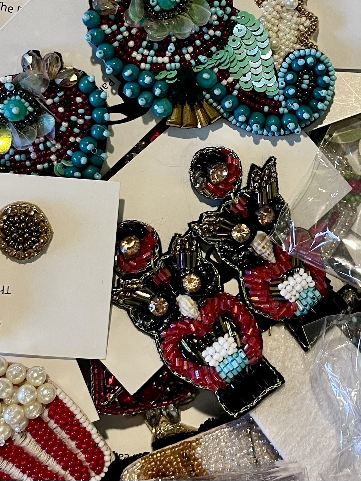 Wholesale Jewelry Lot of 30 NEW Beaded Statement Earrings Handmade US Seller