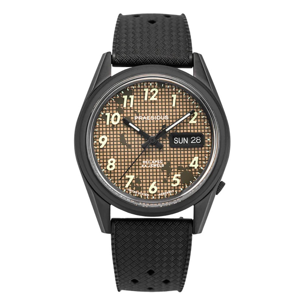Praesidus REC SPEC Automatic Steel Brown Date Silicone Men’s Watch