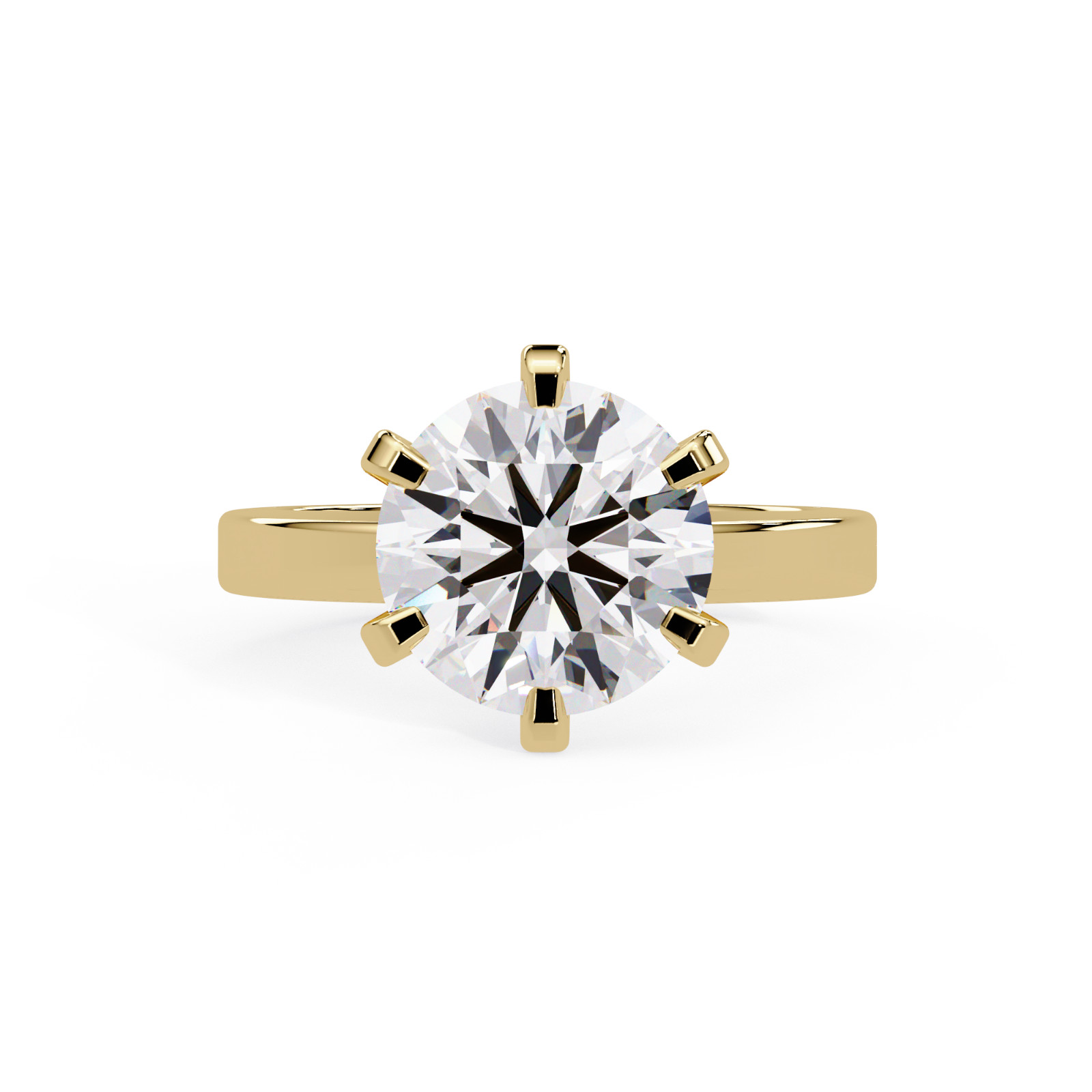 1.00 CTW Round Lab Grown Diamond Six Prong Solitaire Ring 925 Silver DEF VVS IGI