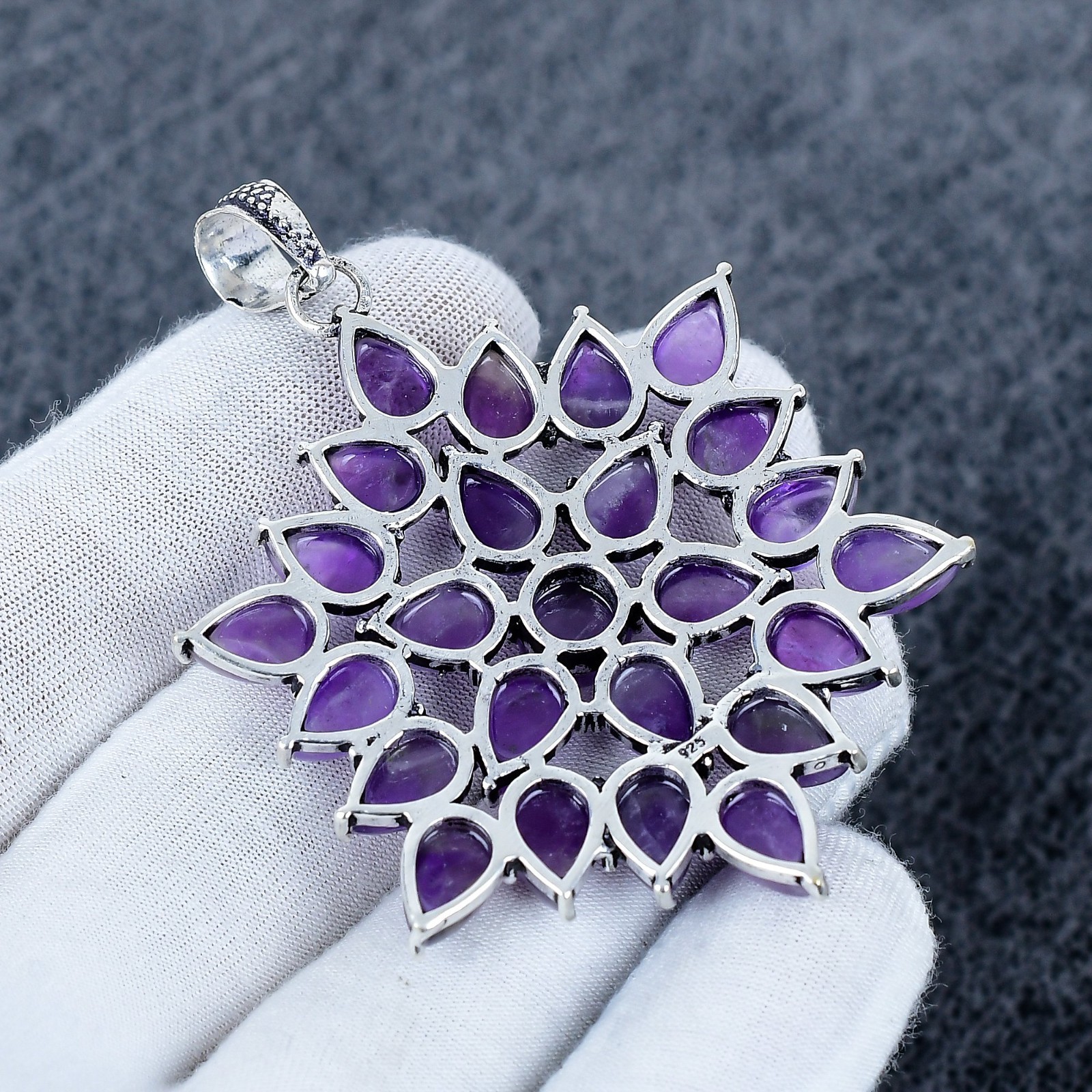 Amethyst Pendant 925 Sterling Silver Pendant Handmade Gemstone Jewelry Gift