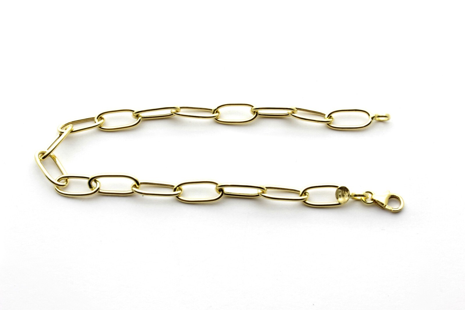 Bracciale a catena in oro 18kt. 750/1000 modello forzata cm.19 peso gr.2,40