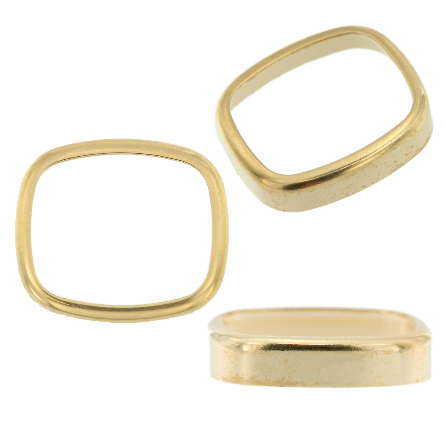 14K Yellow Gold Antique Bezel Head Setting Mounting 14x12mm – 16x14mm Cabochon