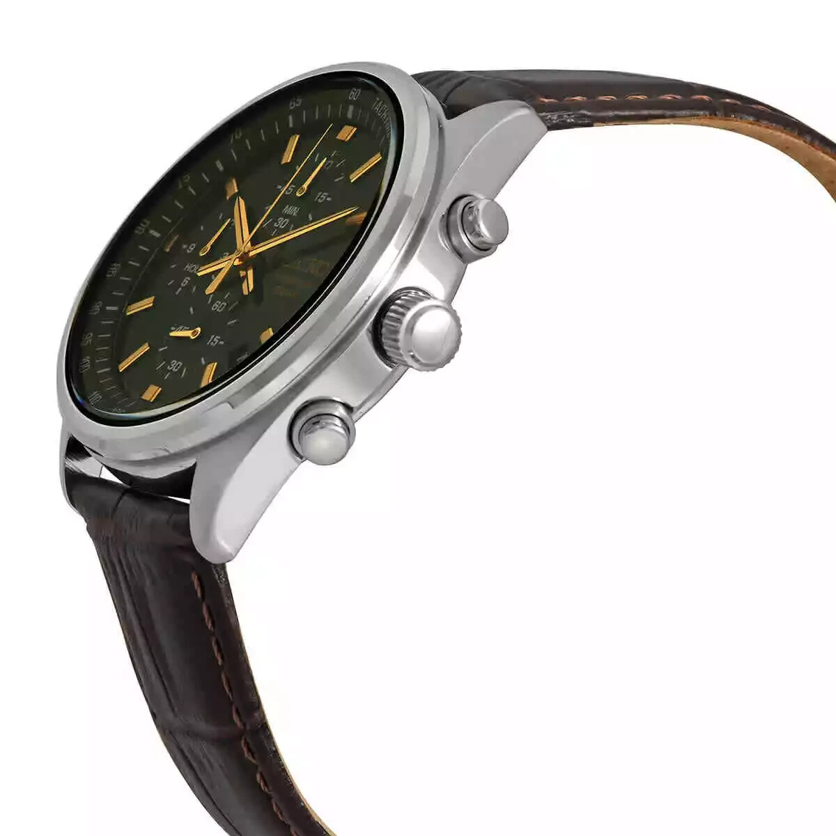 Seiko Men’s Core Chronograph Quartz Green Dial Watch – SSB385P1 NEW