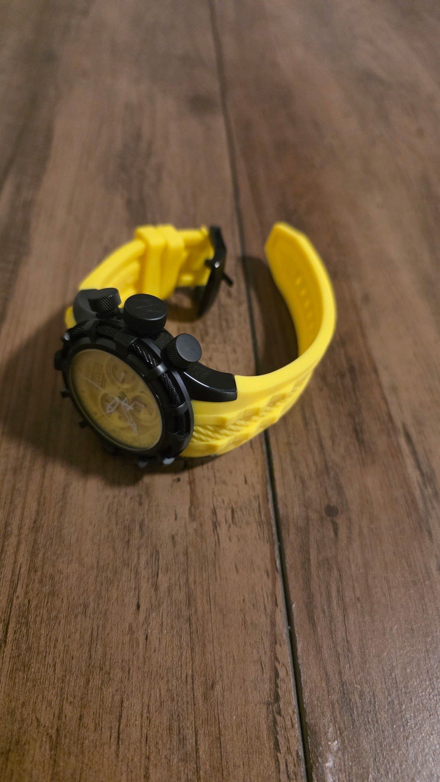 Invicta Reserve Bolt Men’s Quartz Chronograph 53mm Yellow Dial Yellow Strap 200m
