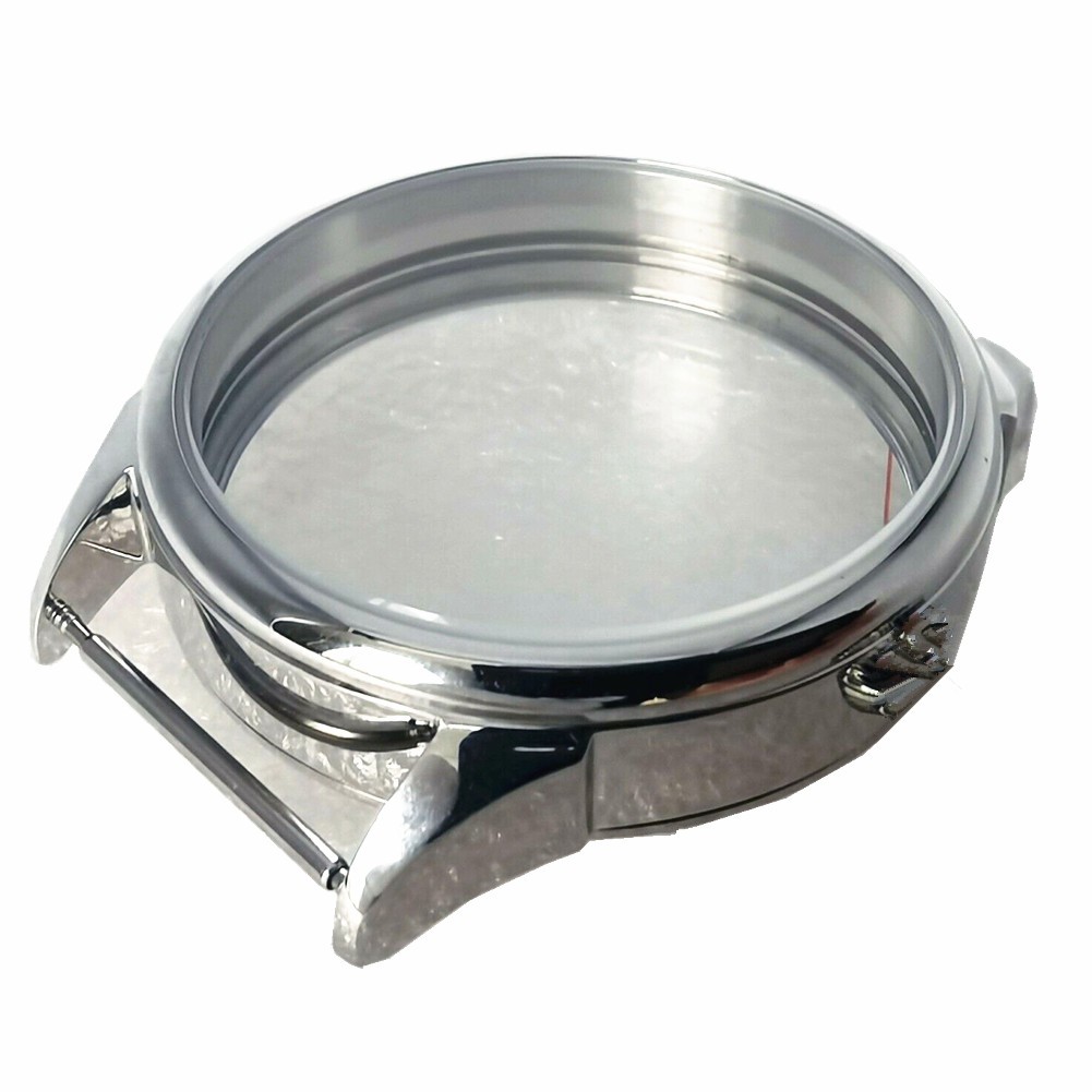 42mm 3ATM Steel Mineral Glass Watch Case For ETA 6497 6498 ST3600 3620 Movement
