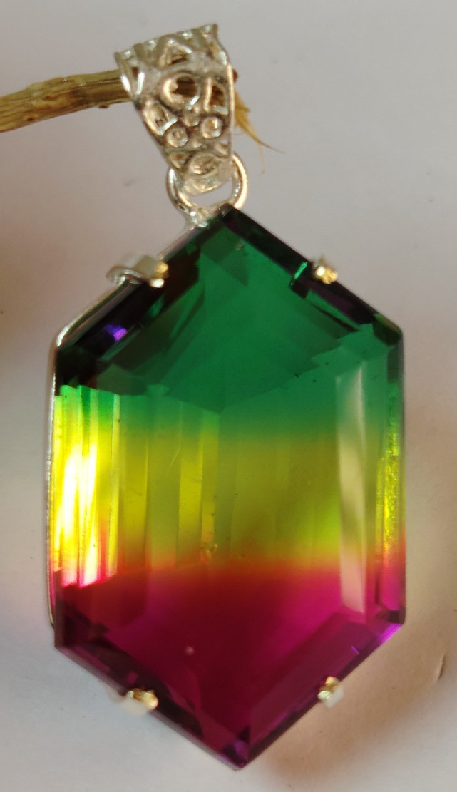 AAA+ 98.90 Ct. Fancy Cut Large Ametrine 925 Silver Pendant Gift for Women/Her