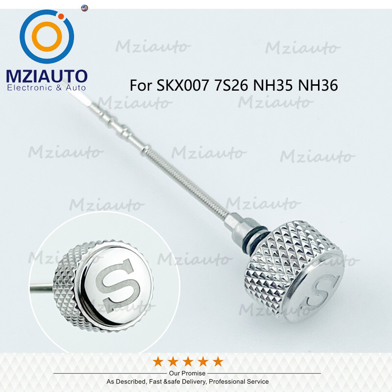 Knurled Watch Crown Stainless For Seiko SKX007 SKX009 7s26 NH35 4R36 NH36 6R15