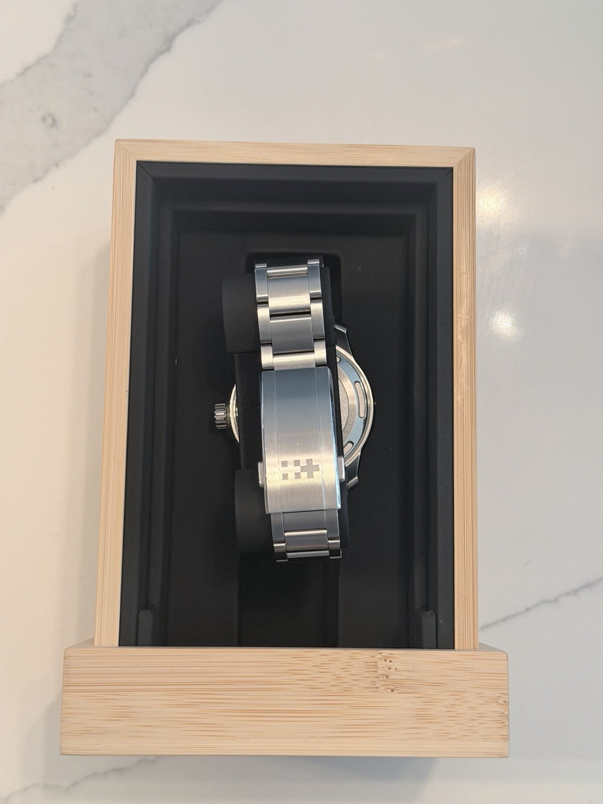 Christopher Ward C60 Pool Diver Quartz 38mm White Dial SS Bracelet Box Papers