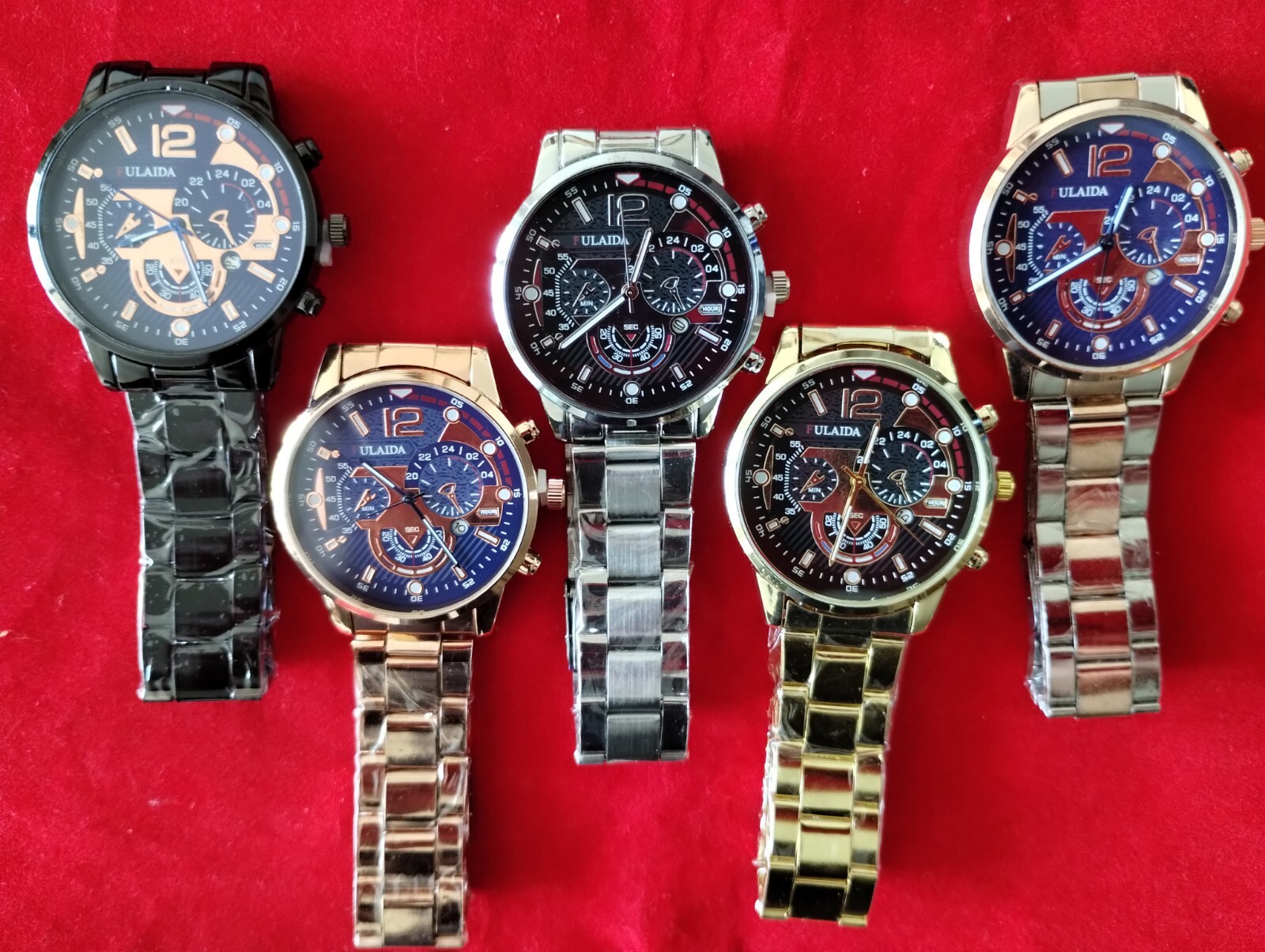 Set 5 NEW Men’s Watches CLOSEOUT CLEARANCE OVERSTOCK SALE DEAL 10 BATTERIES SSS