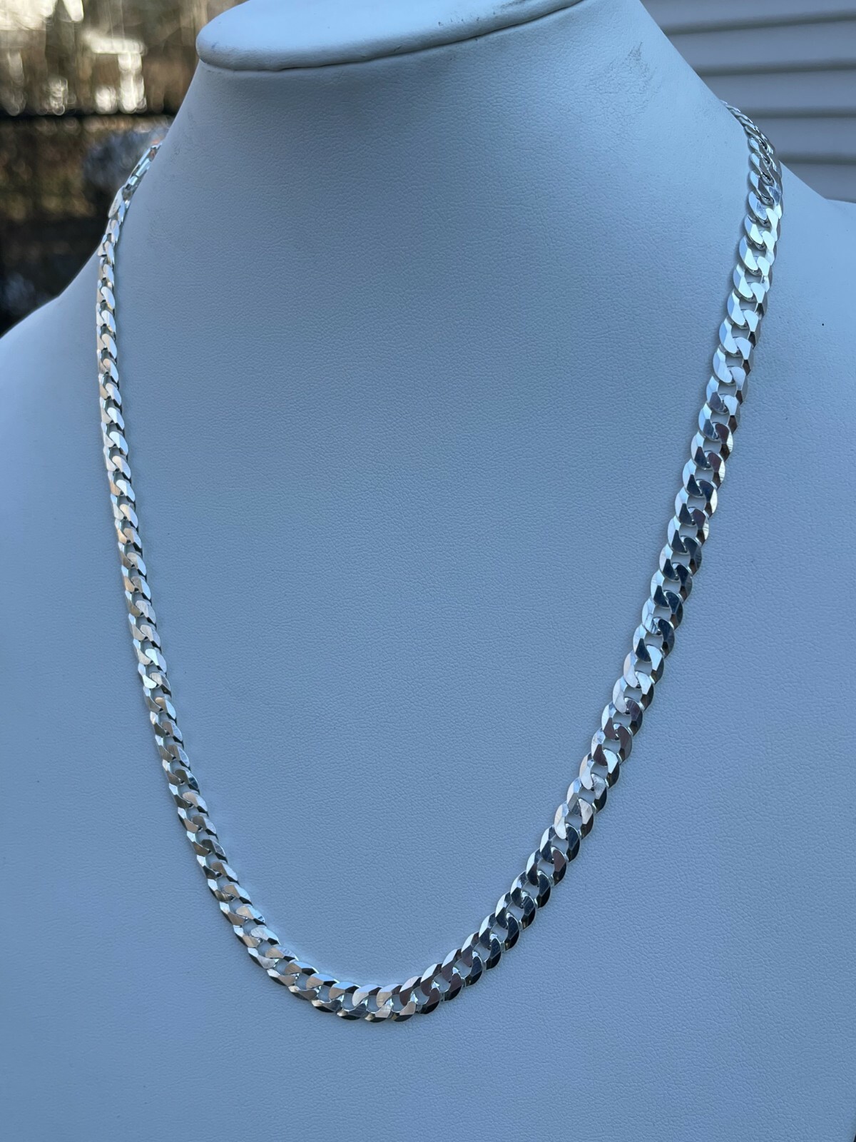 Solid 925 Sterling Silver Men’s Miami Cuban Link Chain Necklace 8mm ITALIAN MADE