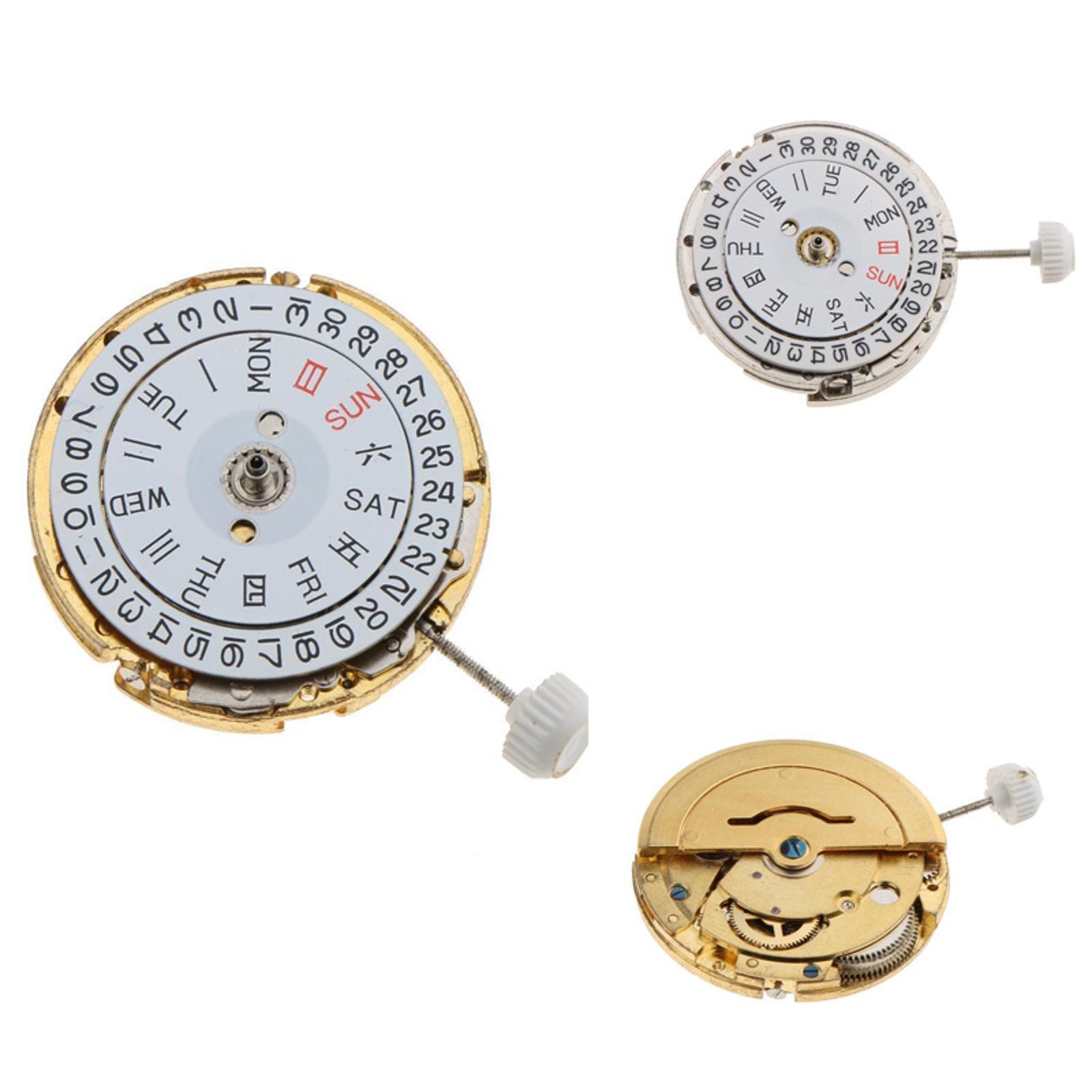 Metal Double Calendar Automatic Watch Movement Repair Parts For Miyota 8205