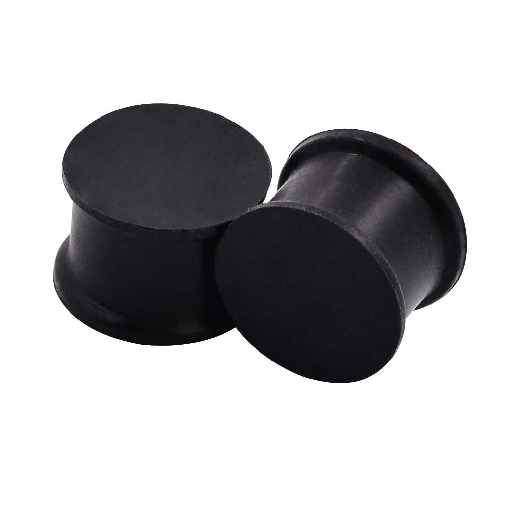 2Pcs Silicone Ear Gauges Double Flared Saddle Ear Tunnels Plug Piercing 2g-3/4″