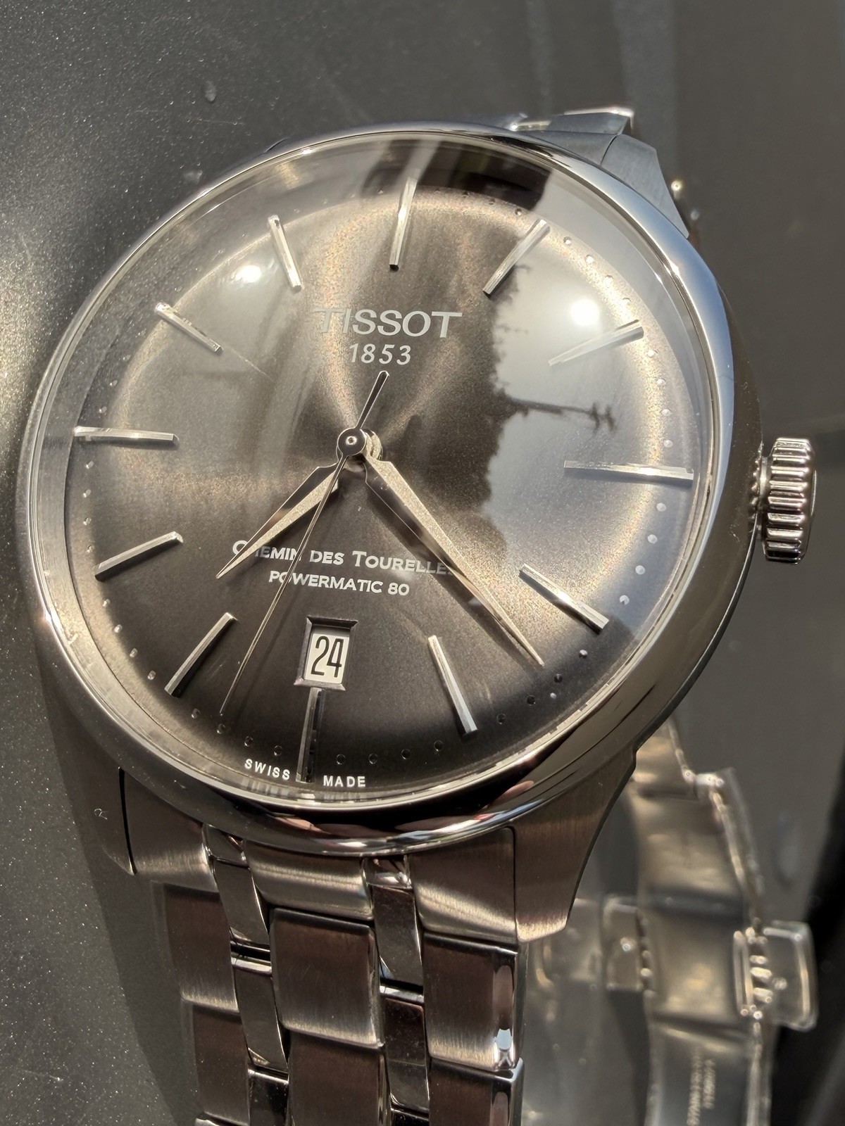 Tissot Chemin des Tourelles Powermatic 80 Auto 39mm Gray Dial SS 50m