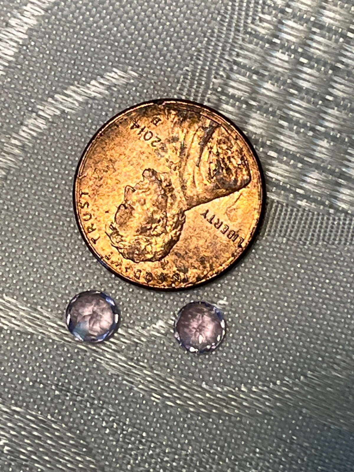 Two Natural 5mm round Amethyst-Not heat treated or enhanced