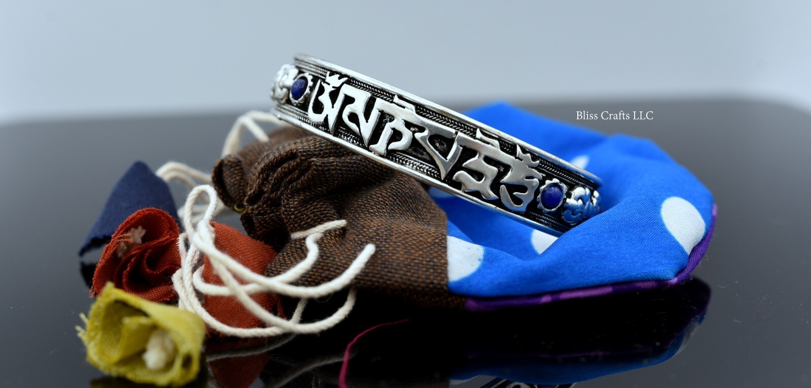 Om Mani Padme Hum with Dorjee combination with turquoise and coral Bracelet