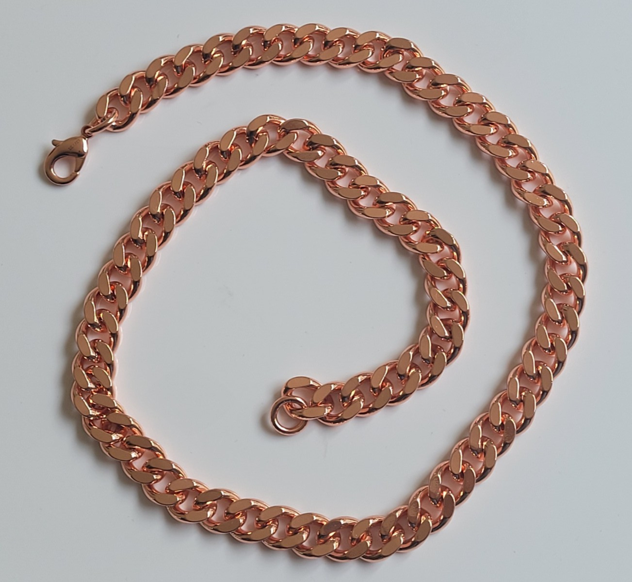 Pure Solid Copper Cuban Chain Necklace – Curb Link Rider Arthritis 24″ Necklace
