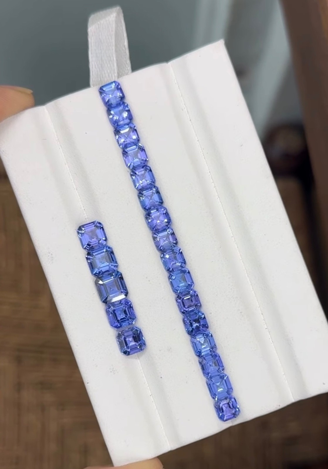 5.5mm natural top quality AAA+ Tanzanite square 5pcs loose gemstone