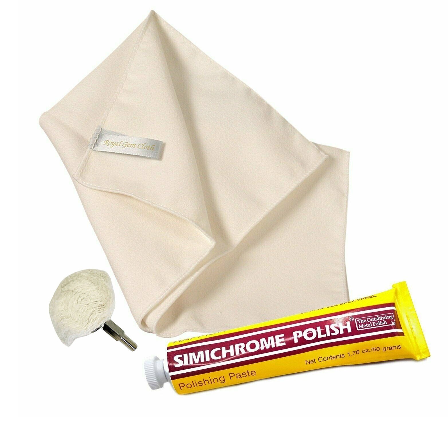 Simichrome Metal Polishing Car Paste 390050 Bakelite Copper 1.76oz Cloth & Buff