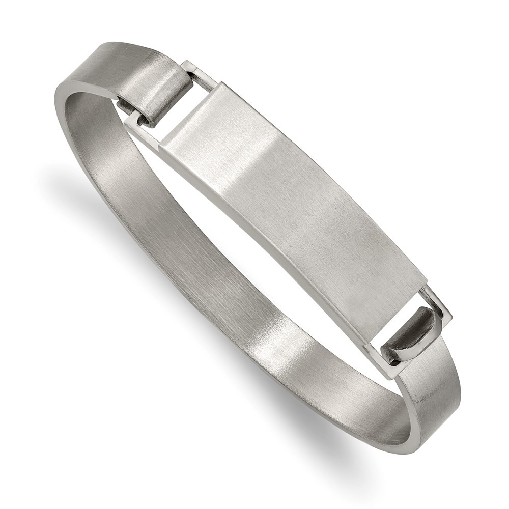Stainless Steel Brushed 7.8mm ID Bangle Bracelet 6.75″ for Men’s 36.54gm