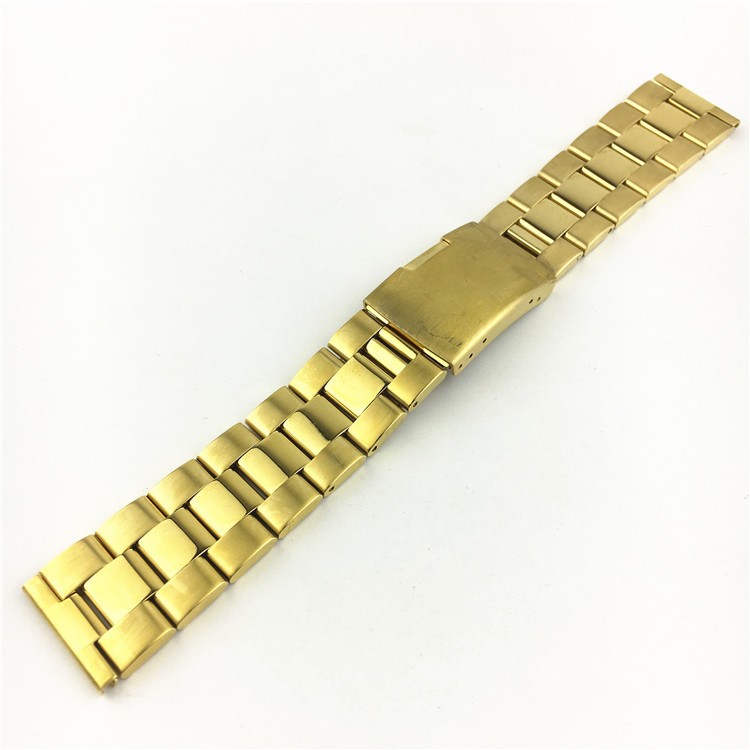3 Bead Solid Stainless Steel Diving Watch Band Strap 16 18 20 22 24 26 28 30mm