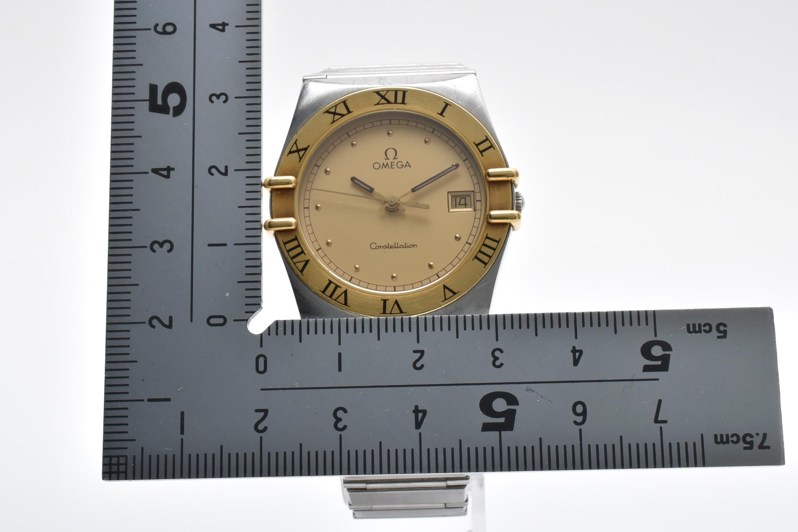 【Box】Omega Constellation 396.1080 Rare Cal.1441 Gold Steel Quartz Mens Works #87